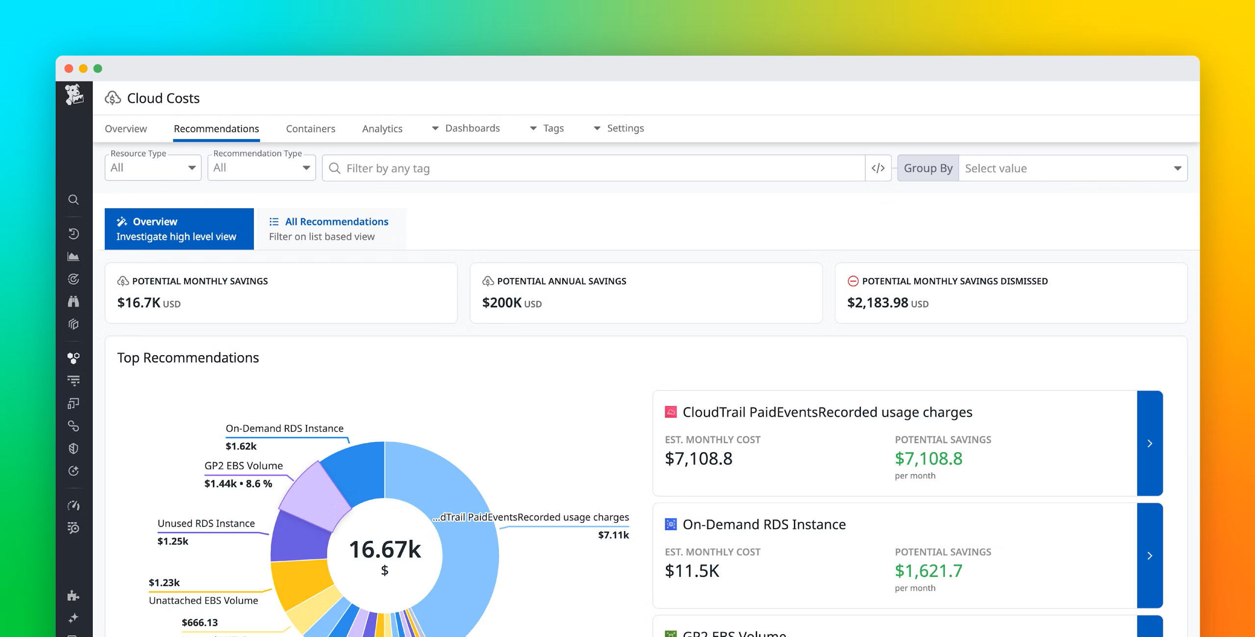 Optimize your AWS costs with Cloud Cost Recommendations